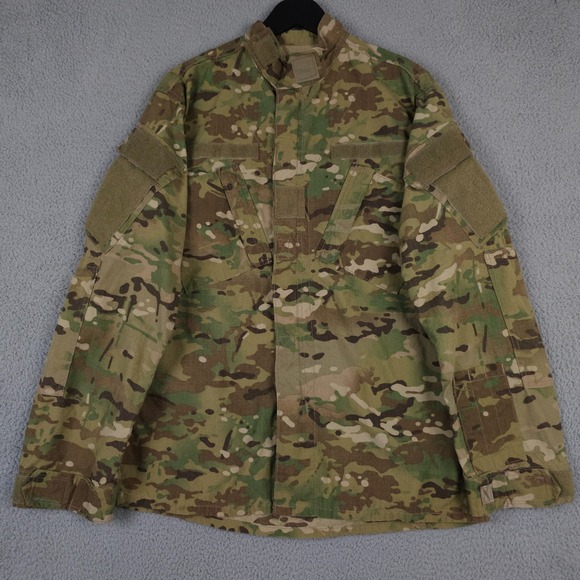 U.S. Military Other - US Army Jacket Mens Medium Long Green Camo ACU Coat Insect Repellant Rip Stop
